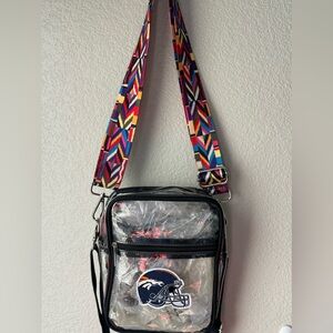 Denver Broncos Game Day Purse with additional adjustable strap as shown.